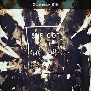 Reverse tye dye shirt